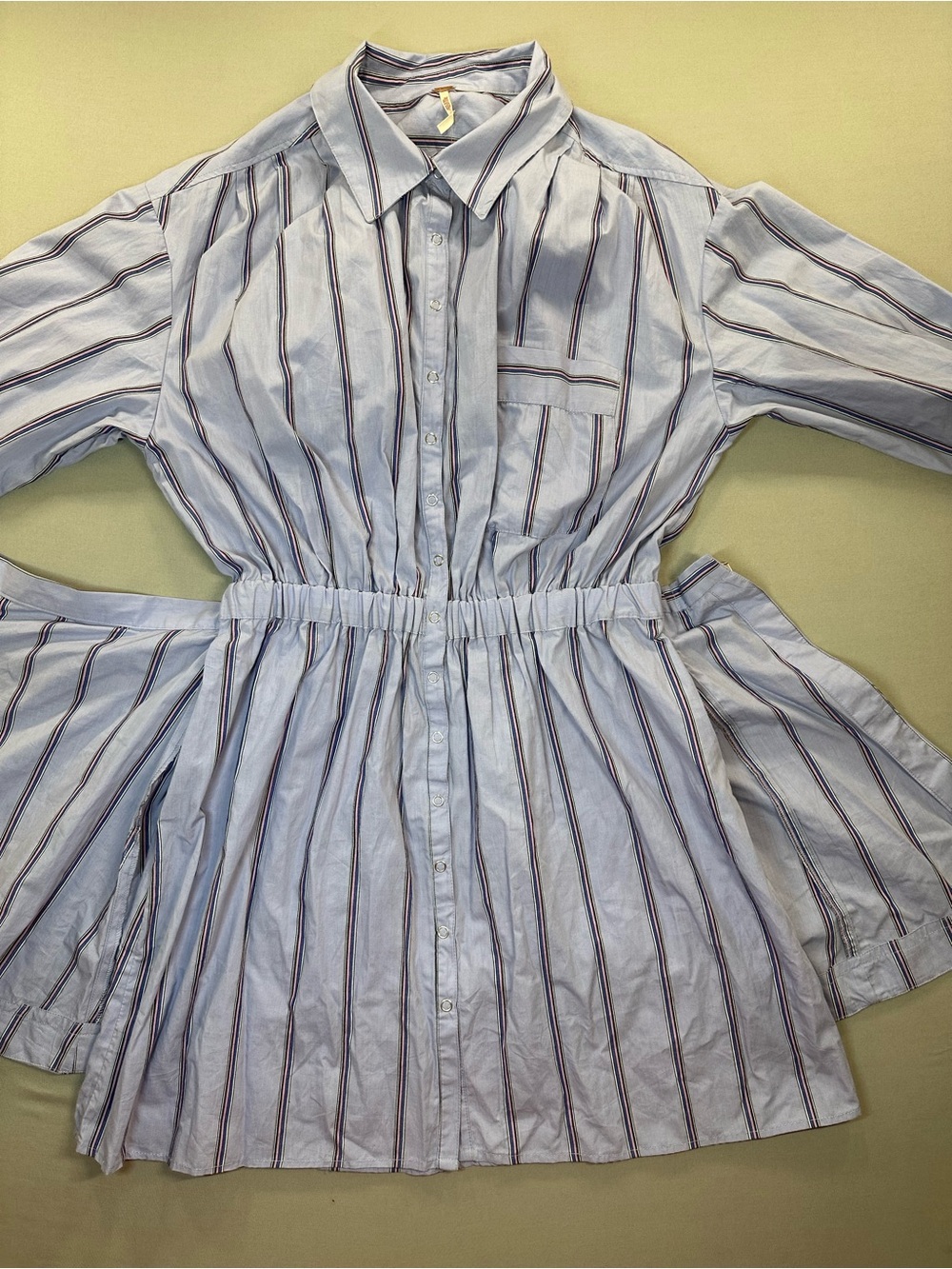 NWT Free People High Vibrations Shirt Dress, Mini - Womens Medium - Picture 6 of 16